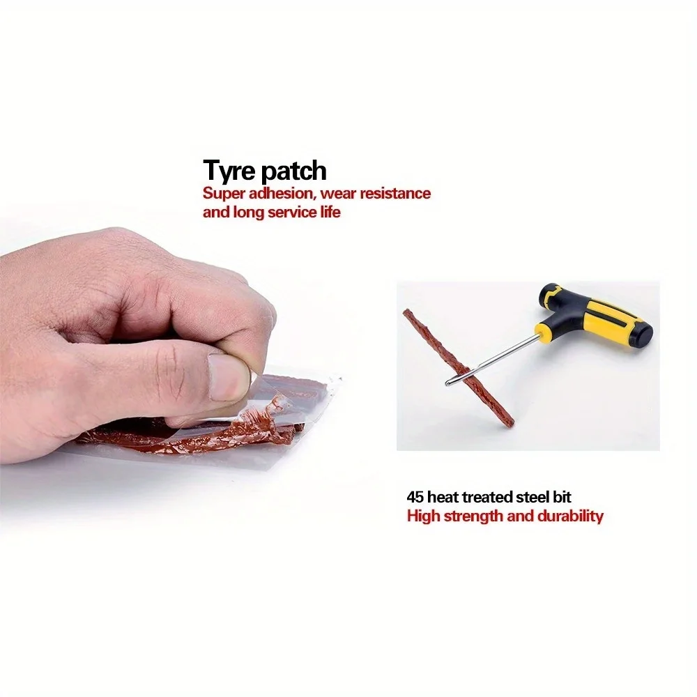 Ultimate Tire Repair Tool Kit - Emergency Puncture Fix with Tire Strips & Plug Tools for Cars, Motorcycles, Trucks, and Bicycles