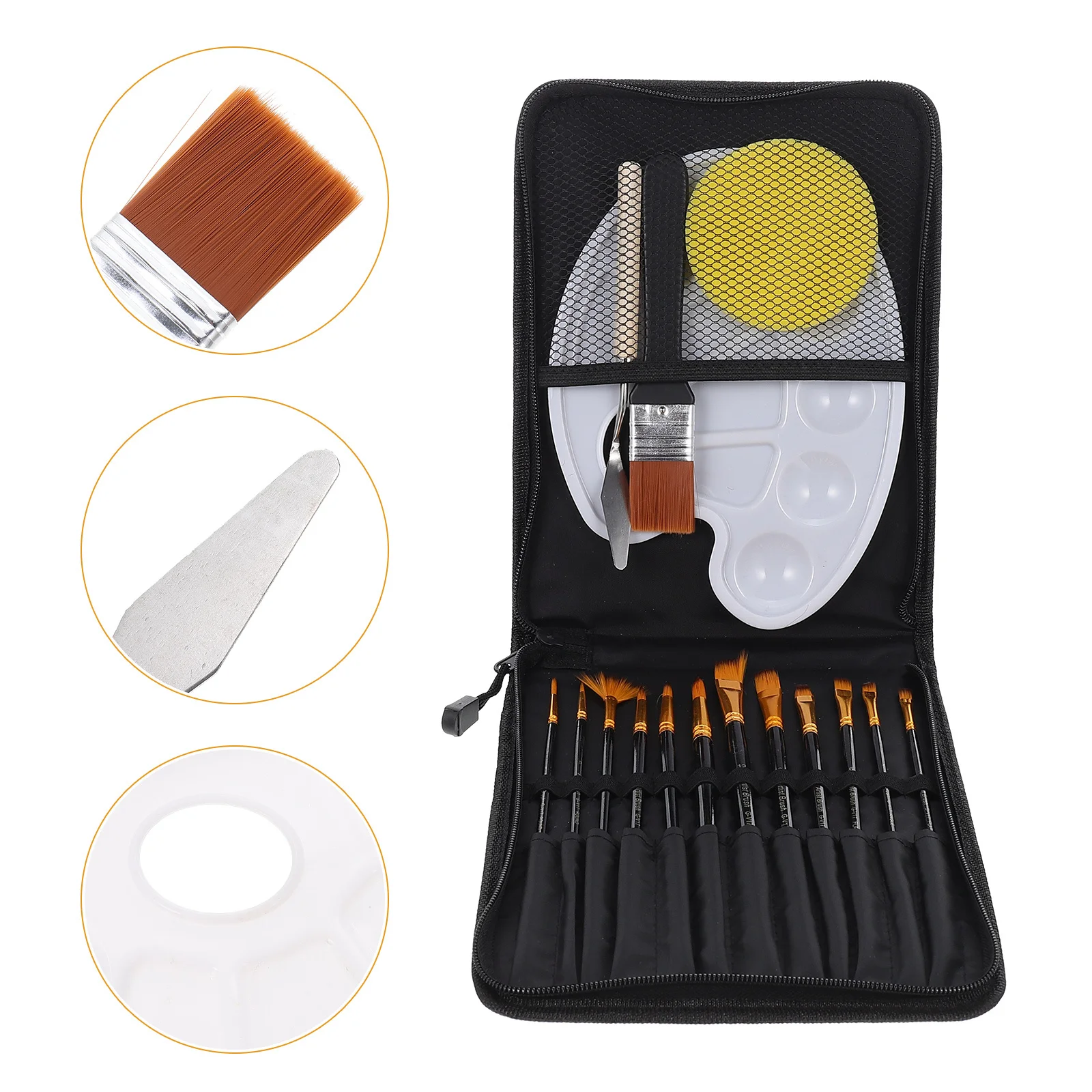 1Set Tragbare Künstler Pinsel Set Aquarell Ölgemälde Versorgung Acryl Farbe Kit für Studenten Ölgemälde Versorgung