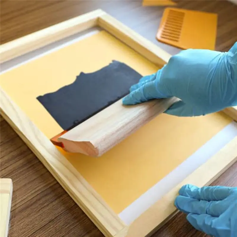 aa83-6個入りスクリーン印刷用品、4サイズ75デュロメーターのスクリーン印刷スキージ、2サイズのプラスチックインクスクレーパー