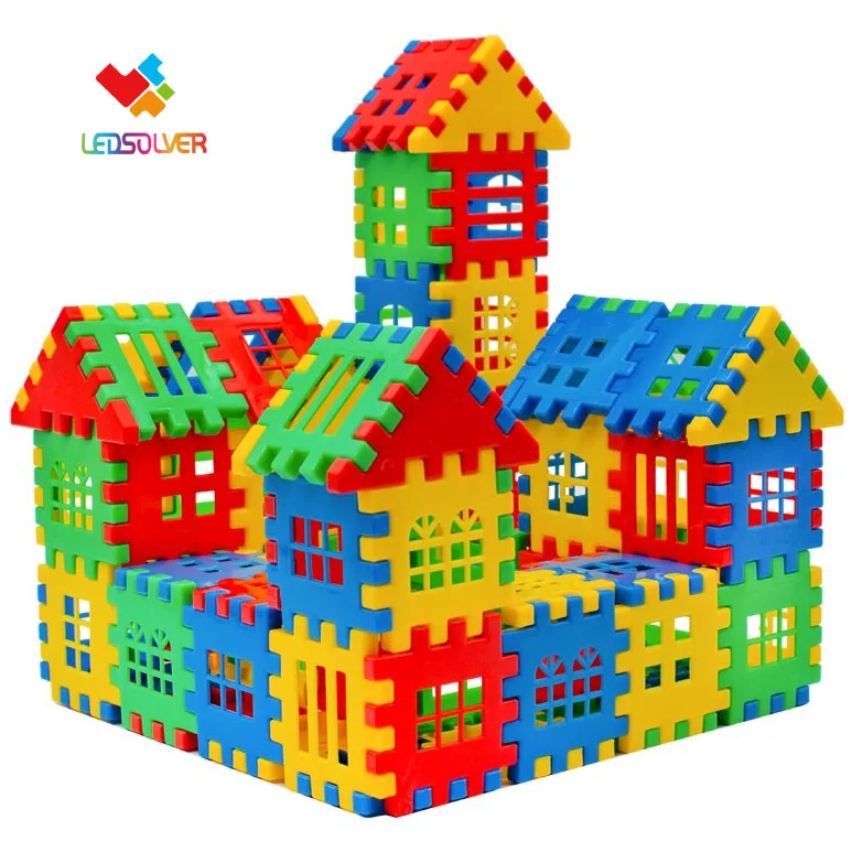 160pcs Children Building Houses, Building Blocks, Assembling Toys, Large Particle Blocks, Wall And Window Models, DIY Blocks