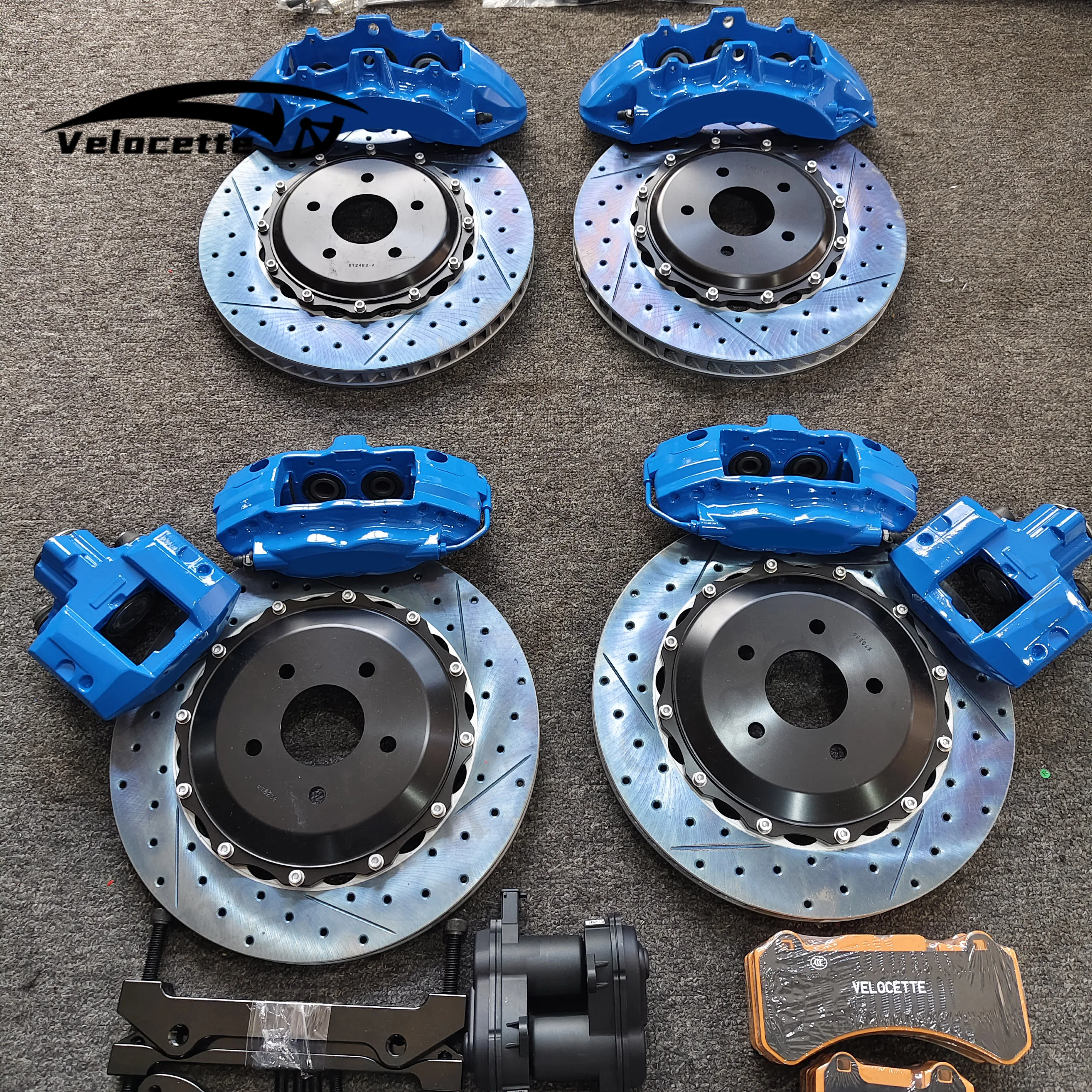 

Комплект кованых тормозных суппортов BIG, 6 поршней, передние и 4 поршня, задние роторы с высоким содержанием углерода 355 для Mazda, Mercedes Benz W205
