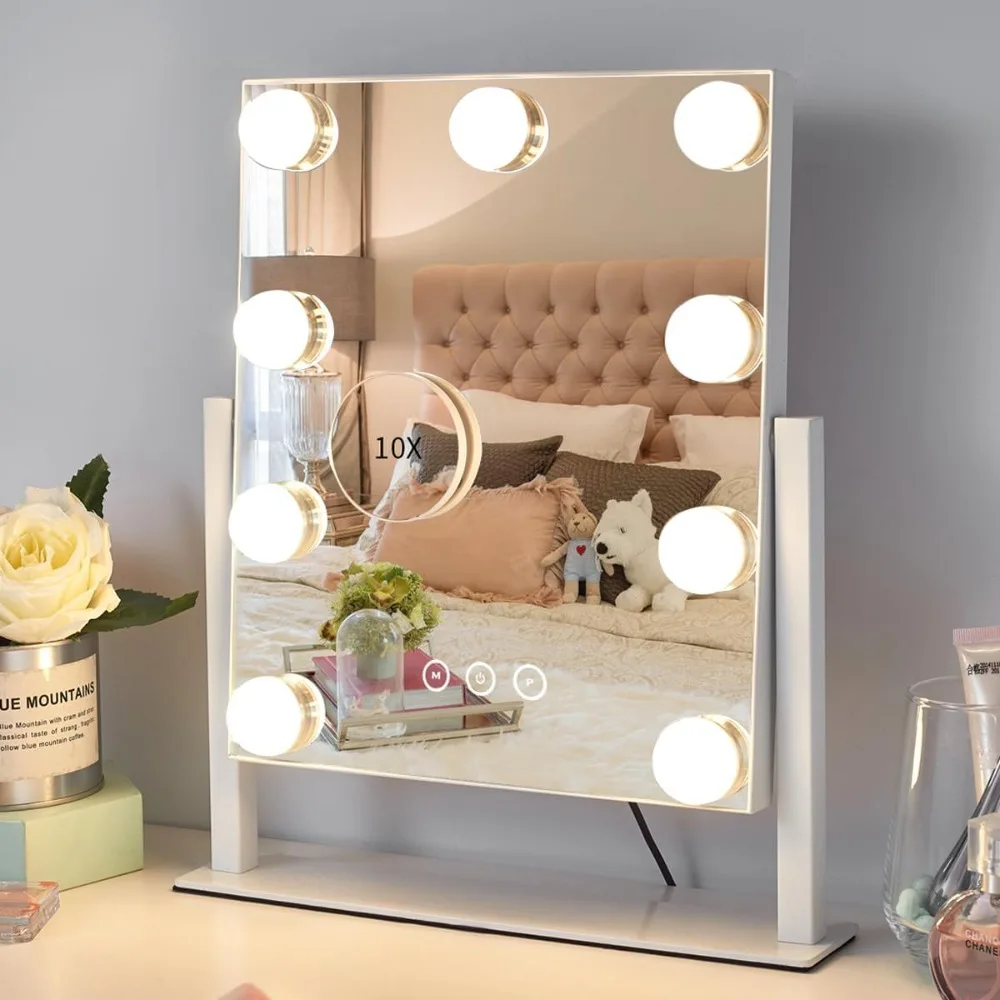 

Vanity Mirror Features Nine Dimmable Bulbs, Three Color Lighting Options, and Multiple Lighting Modes
