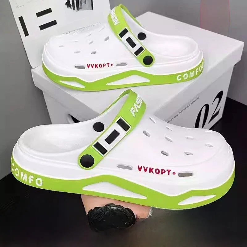 

Men's Breathable Lightweight Wear-Resistant EVA Sandals Summer Slip-On Shoes Anti-Slip Odor-Resistant Soft Bottom