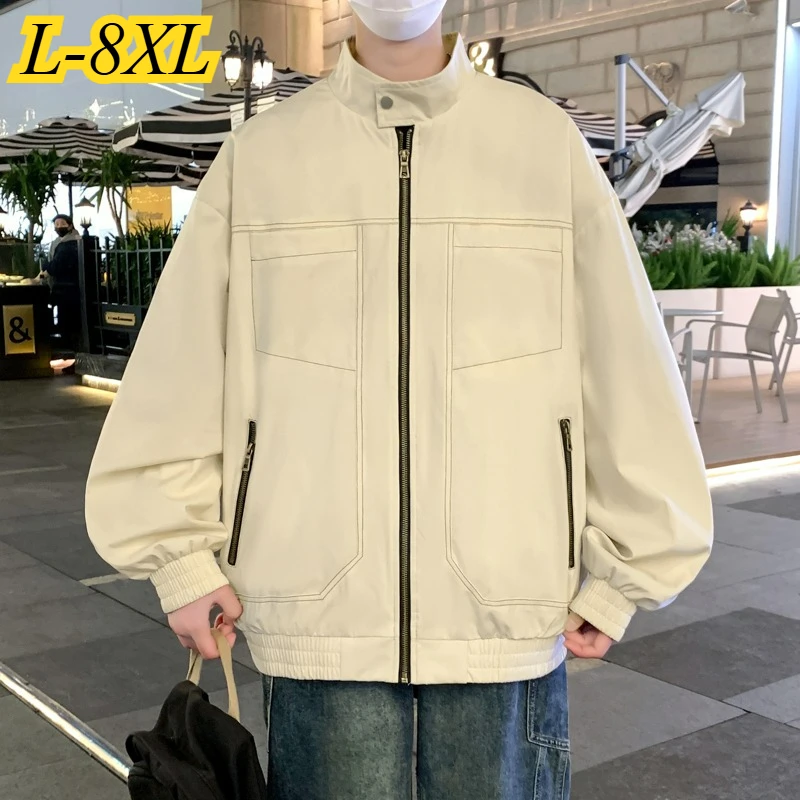 

High-quality Mens Jacket Casual Stand Collar Hiking Travel Light Coat 2025 Street Fashion Comfort Autumn Men Motorcycle Jackets