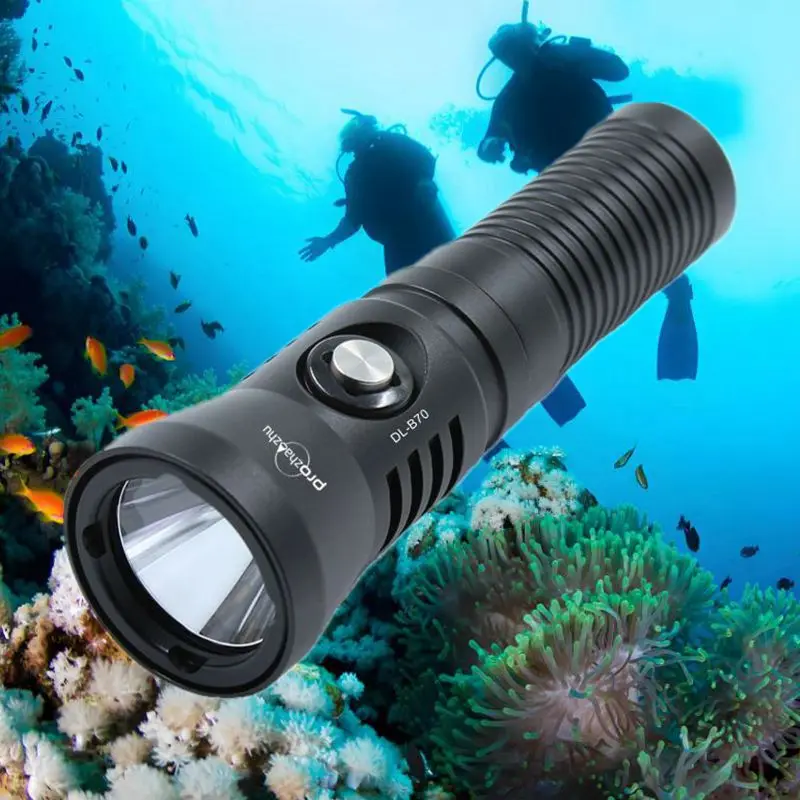 waterproof spotlight mergulho pequena lanterna de mergulho 1200 lumen ip68 21700 01