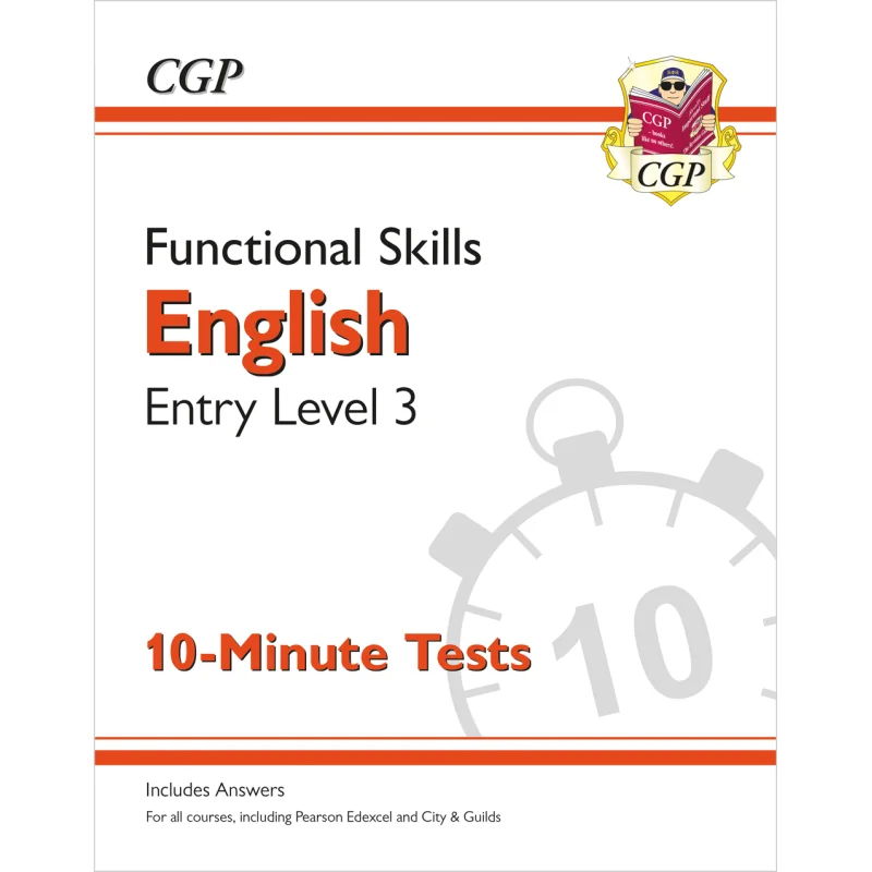 

Functional Skills English Entry Level 3 10 Minute Tests CGP Books Coordination Group Publications 9781789085679 Book