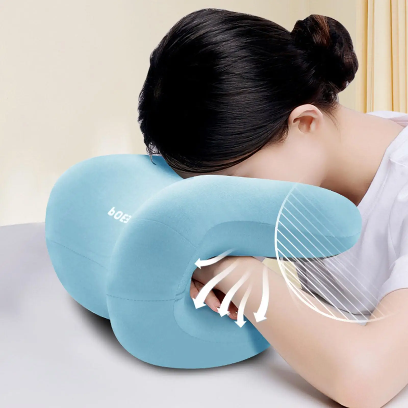 Memory Foam Office Chair Head Support Pillow for Computer Chairs Adjustable Headrest Nap Pillow for Sleeping & Working Removable
