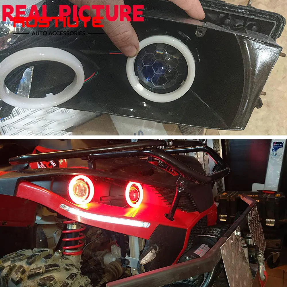 RGB Angel Eyes Halo Rings Cotton Lights 12-24V 60MM 70MM 80MM 90MM Motorcycle Car Scooter Motorcycle DRL Headlight APP Control