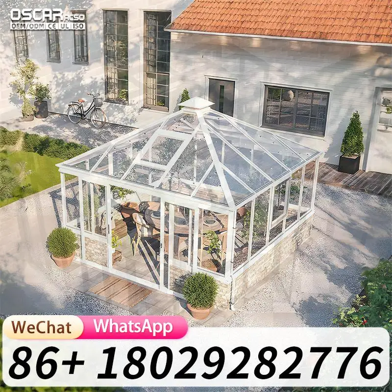 Detachable Insulated Glass Enclosure Aluminum Frame Patio Balcony Backyard Garden Four Season Solarium Custom Winter Outdoor Liv