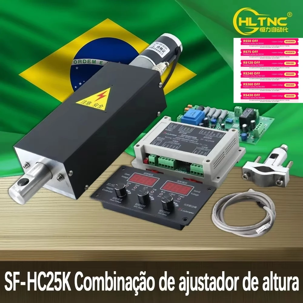 Brazil Shipped CNC THC Plasma Cutting Torch Height Controller THC Lifter JYKB-100-DC24V + SF-HC25K Plasma Controller