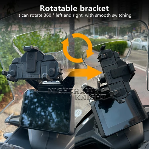 Imagen 2 del producto Nuevo Soporte de Navegación 450MT para CFMOTO 450 MT MT450 MT 450 2024, Accesorios para Motocicleta, Soporte Giratorio para Teléfono GPS, 12MM 22MM