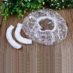 10/30Pcs Disposable Shower Cap Plastic Waterproof Headgear Hotel Hair Dye Shower Cap Transparent Plastic Beauty Salon Cap Cling