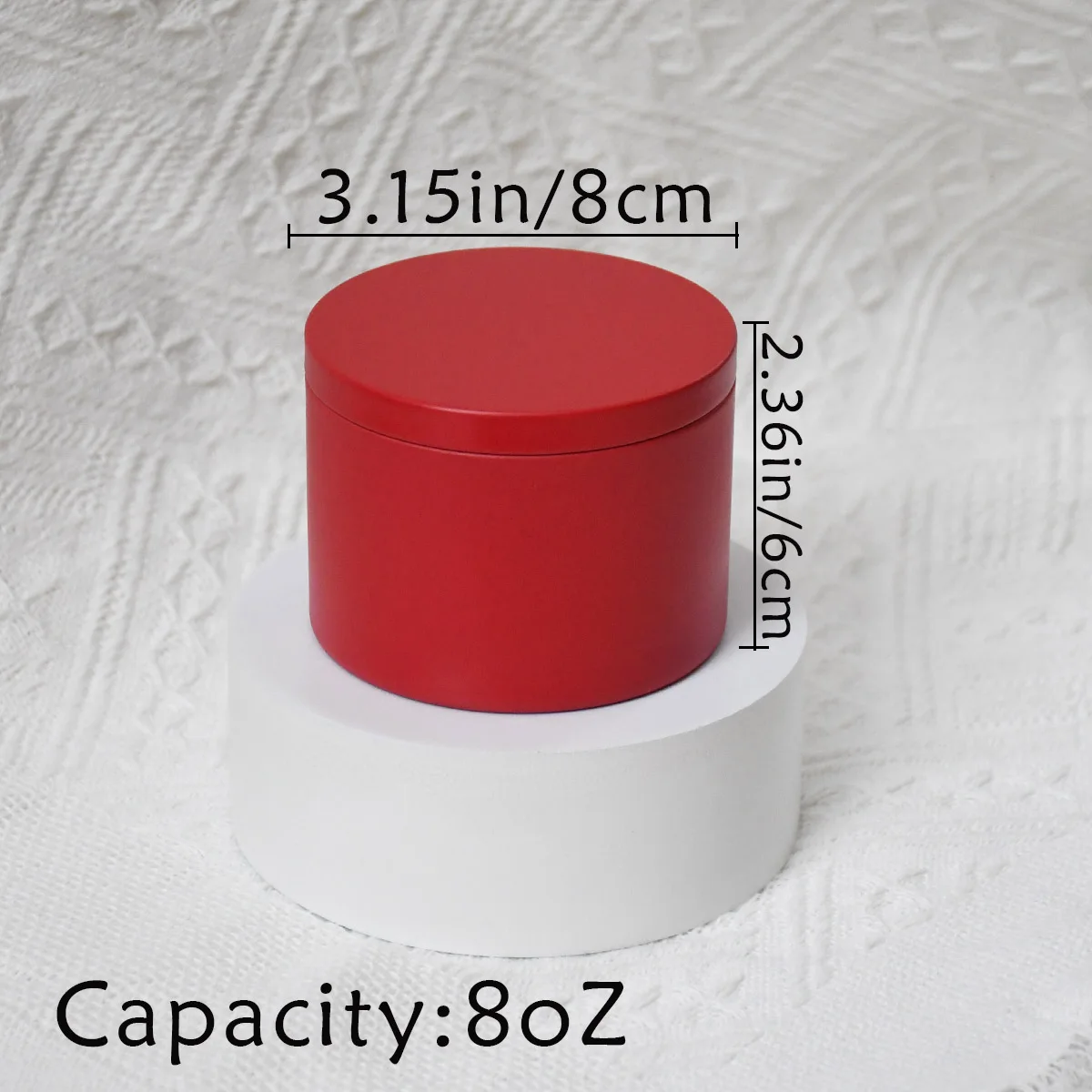 24pcs Premium Matte Red Candle Jars,8oz Candle Jars With Lids, Red Candle Jars For Candles