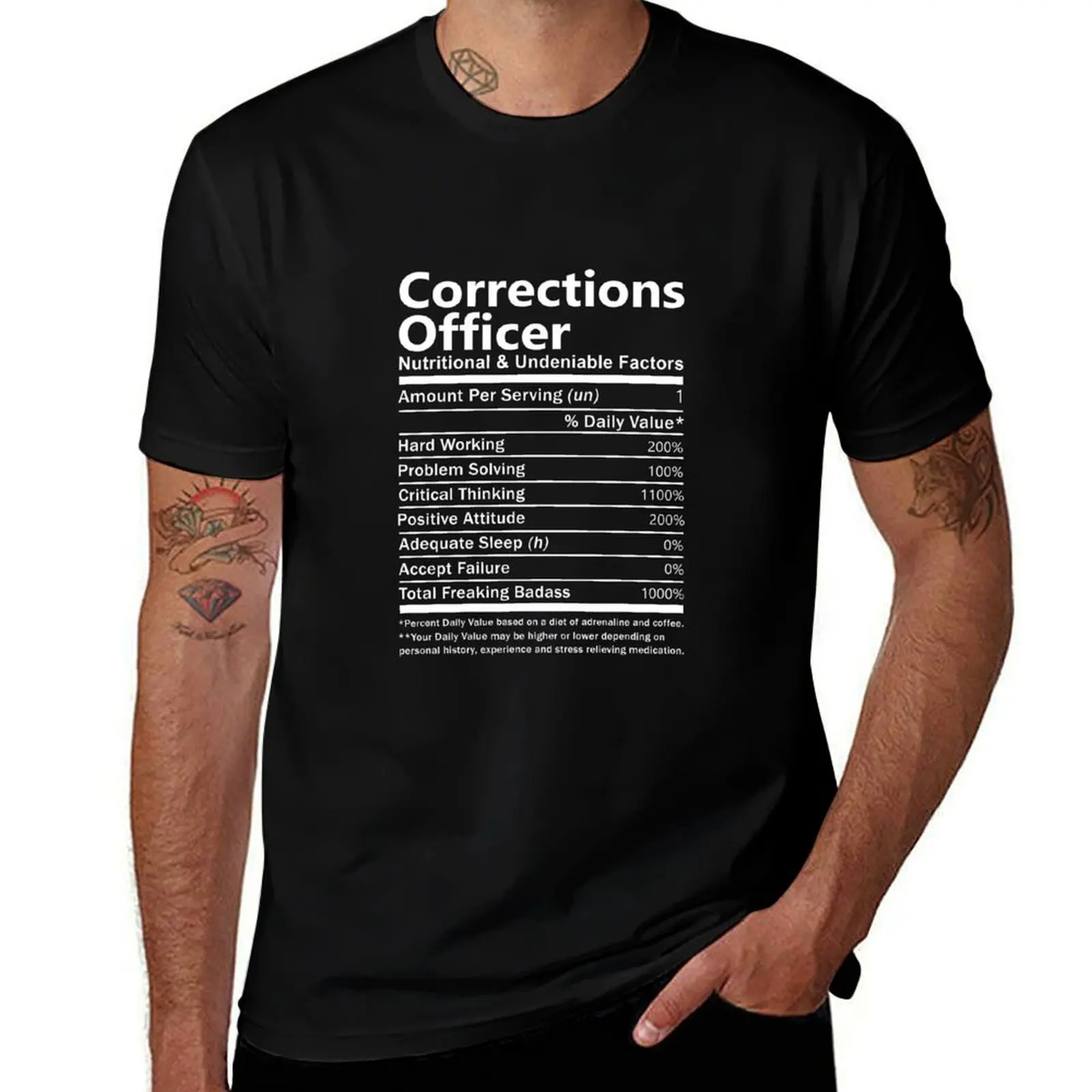 Corrections Officer T Shirt - Nutritional And Undeniable Factors Gift Item Tee T-Shirt Sports Basic Short Sleeve T-Shirt