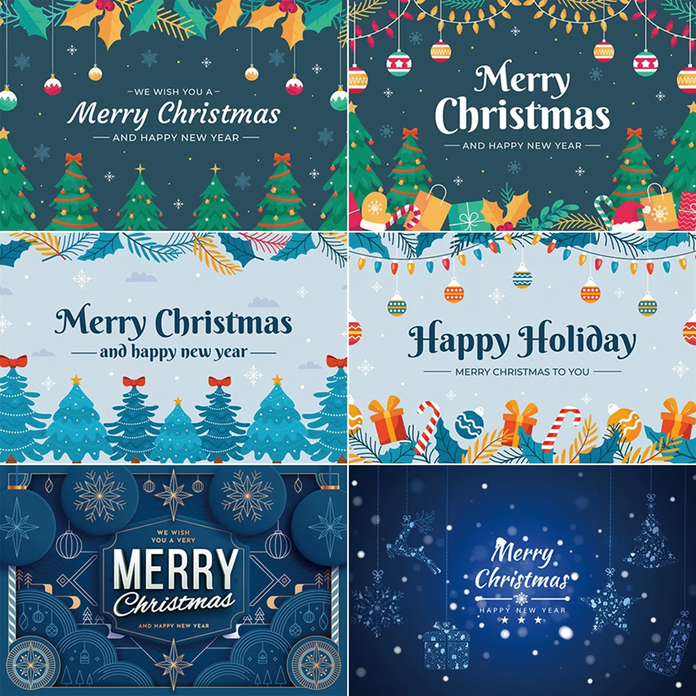 

MOON.QG Christmas Photography Background Blue Baubles Snowflake Photozone Backdrop Children Photo Studio Photocall Props