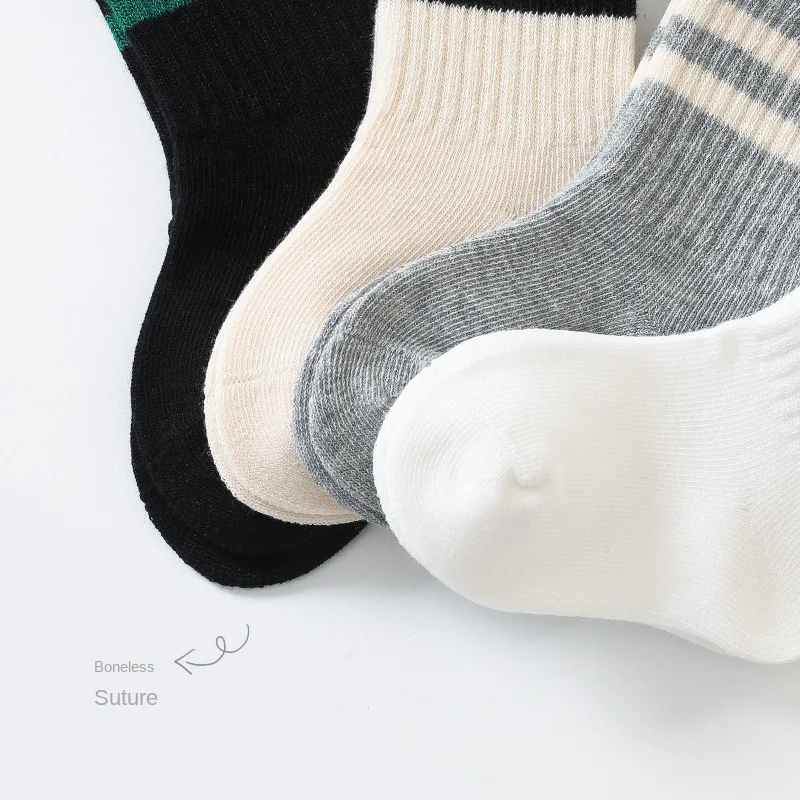 New Children\'s Sports Baby Girl Socks Newborn Mother Kids Sofe Socks Solid Color Toddler Socks Cotton Girl Clothes Accessories