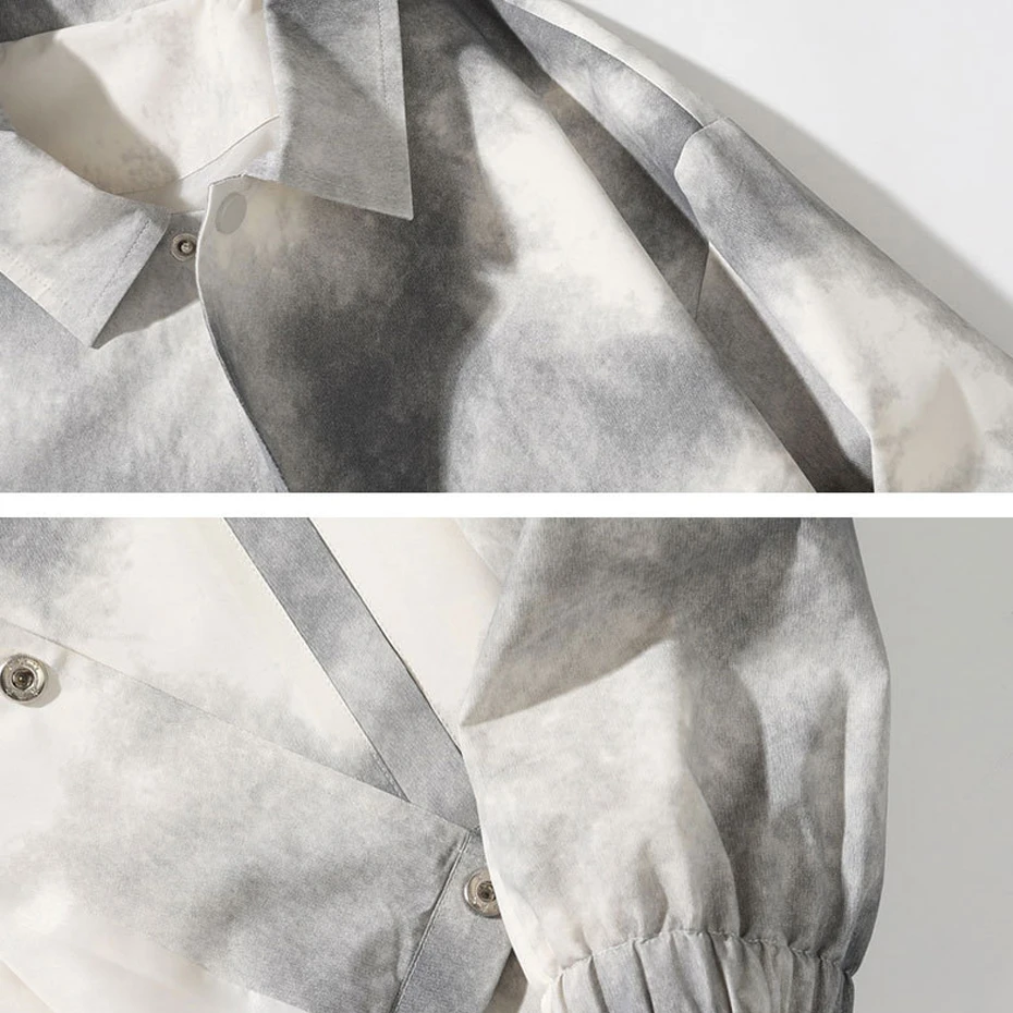 Spring Autumn Tie-dye Jacket Men Fashion Casual Tie-dye Jackets Coat Male