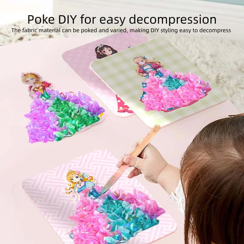 Planche à dessin 3D pour enfants, Puzzle, jouets d'entraînement à la motricité Fine, jeu fait à la main, cartes assorties, jouet habillé de princesse, bricolage