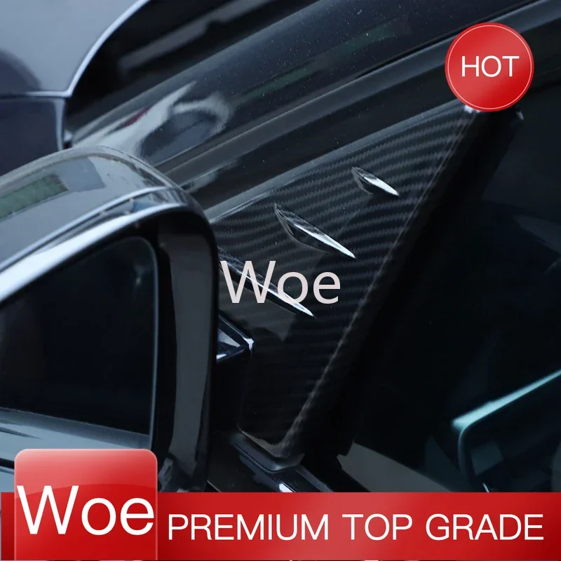 Woe For BMW 3 Series G20 2020-2024 ABS Carbon Fiber Car Rearview Mirror Triangle Spoiler Frame Cover Trim Stickers Car Accessori