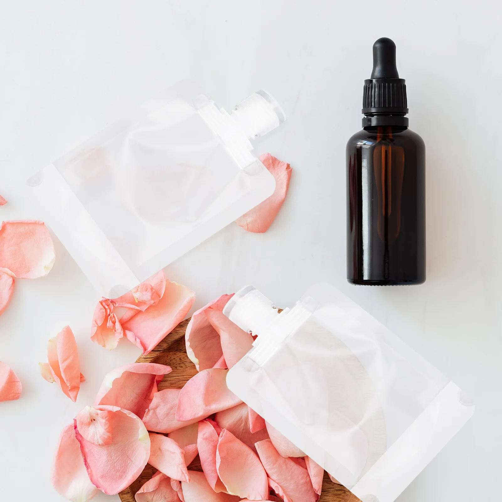 

20Pcs Disposable Travel Lotion Squeeze Pouches Leak Proof Shampoo Cream Portable Multi Function Bags Empty Squeeze Pouch