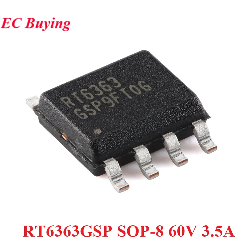 RT6363 RT6363GSP 3.5A RT6365 RT6365GSP 5A SOP-8 60V Asynchronous Buck Step-down Converter Chip SMD IC