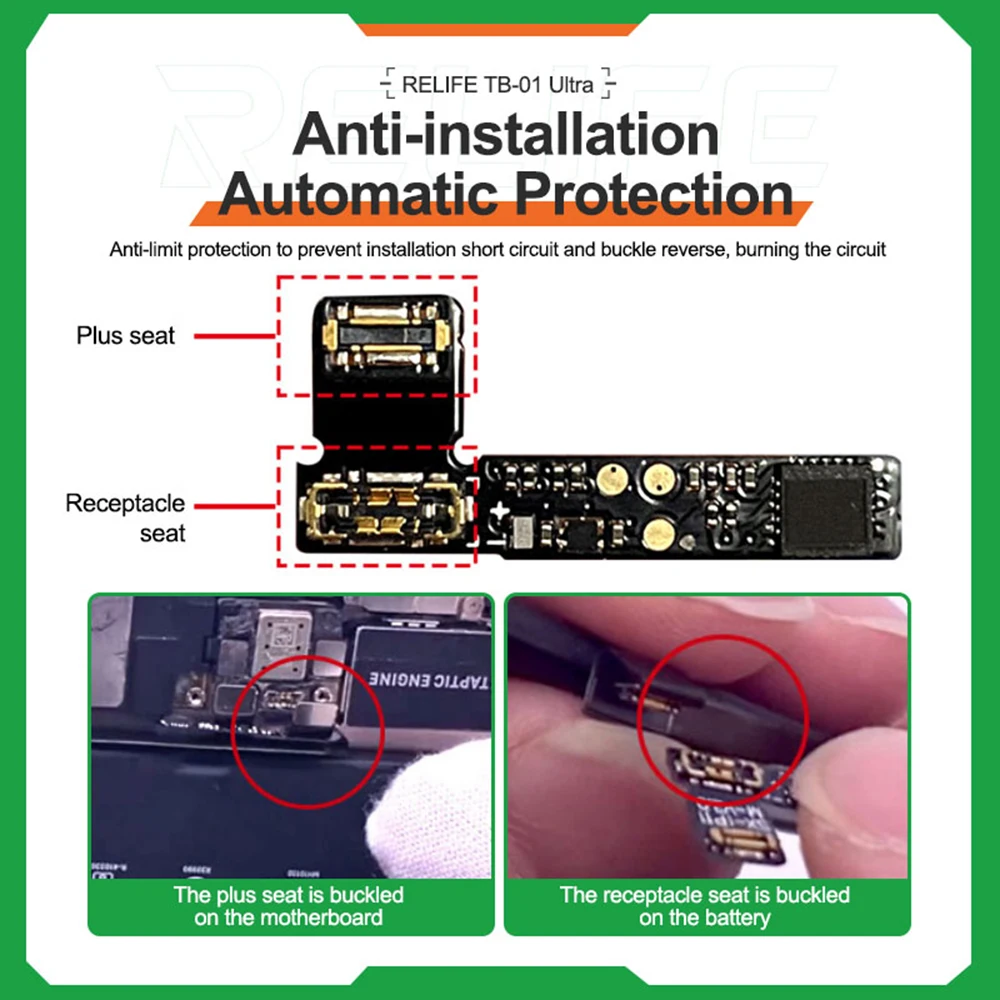 RELIFE TB-05 Battery Repair Programmer For iPhone XS 11 12 13 14 Pro Max Battery Flex Cable Data Cycles Recovery Instrument Tool