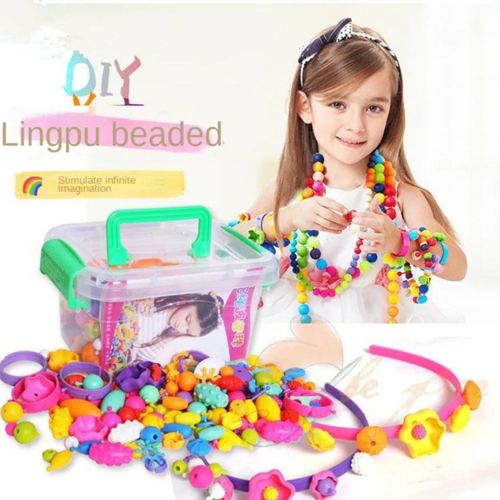 

Colorful Pop Beads DIY Necklace Bracelet Educational Colorful Plastic Pop Beads Creative Assorted Shapes Pop Beads Set Kids