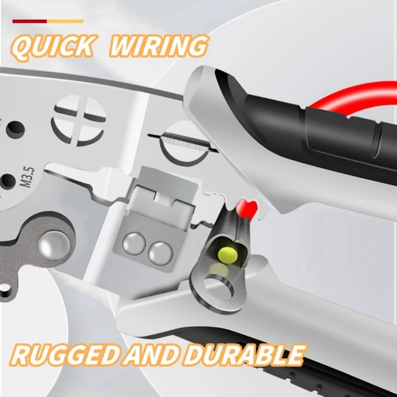 คีมปอกสายไฟแบบมืออาชีพ, คีมตัดและคีมย้ํา, เครื่องมือจัดการสายเคเบิลมัลติฟังก์ชั่น, ใช้งานได้หลากหลายทนทาน