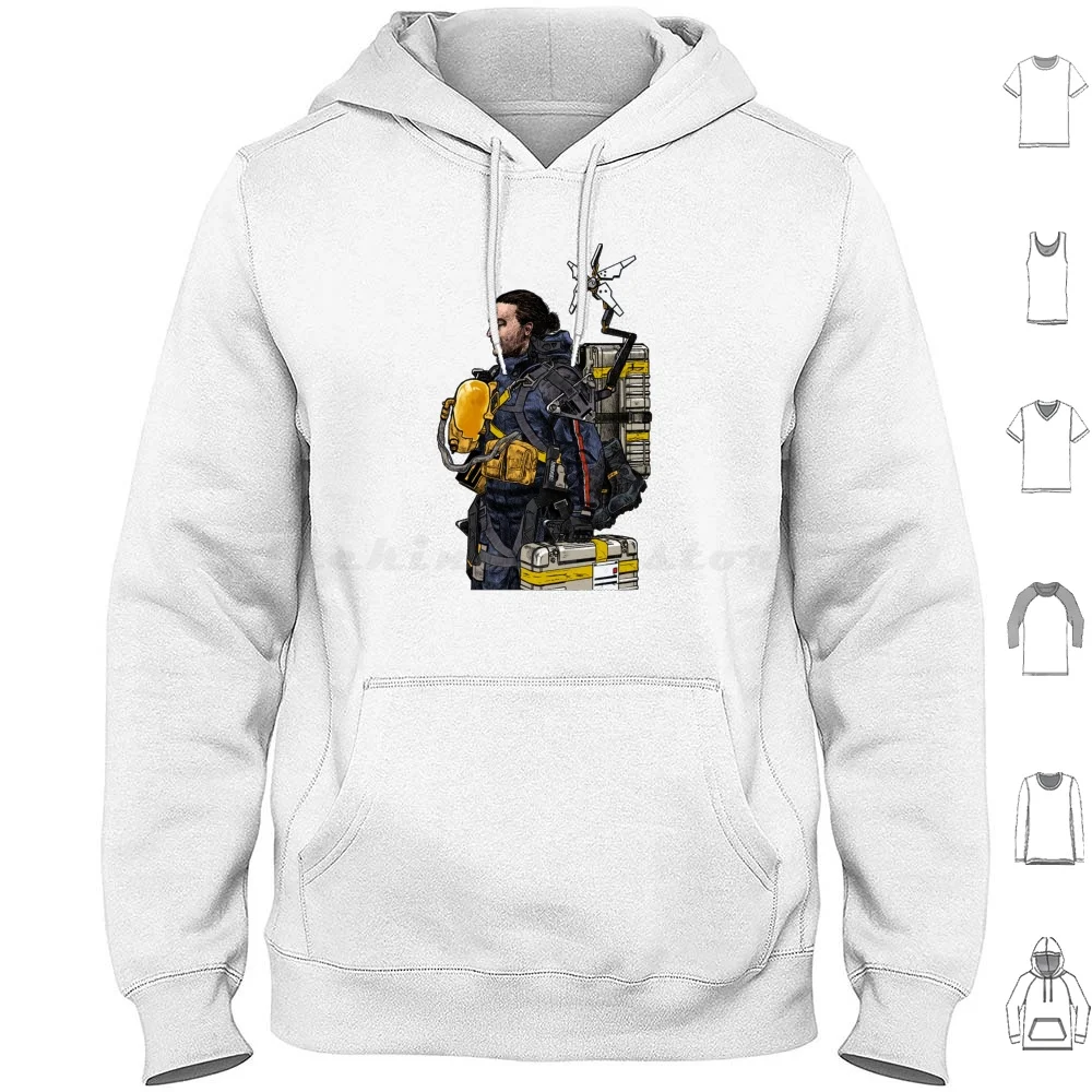 Death Stranding Drawing Hoodies Long Sleeve High Quality Top Quality Pegi18 Kojima Productions Guerrilla Games Hideo