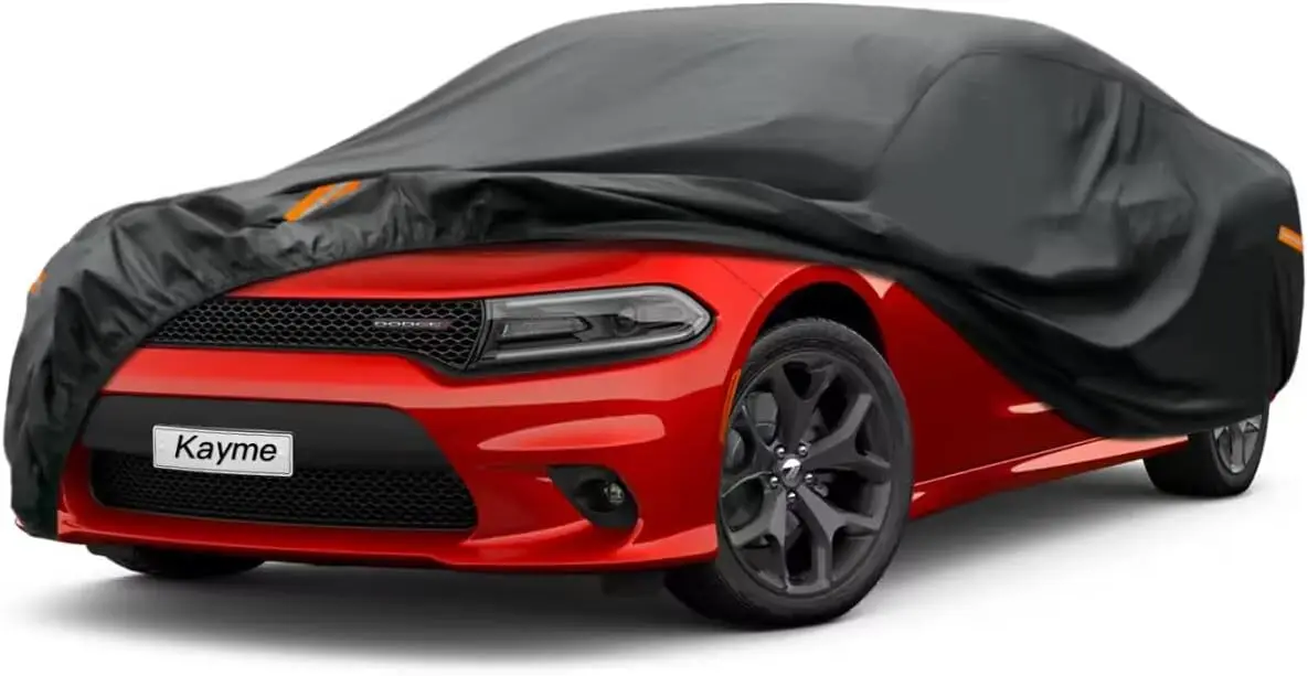 

7-Layer Waterproof Car Cover for Dodge Charger (2006-2025) - All Weather Protection, Black