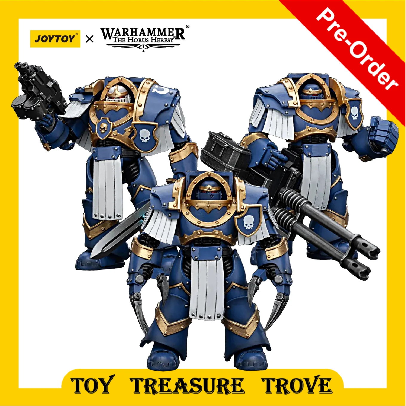 

[Pre Order] JOYTOY 1/18 Action Figures Warhammer 30K Uitramarines Cataphractii Terminator Squad Anime Figure Toy Collection