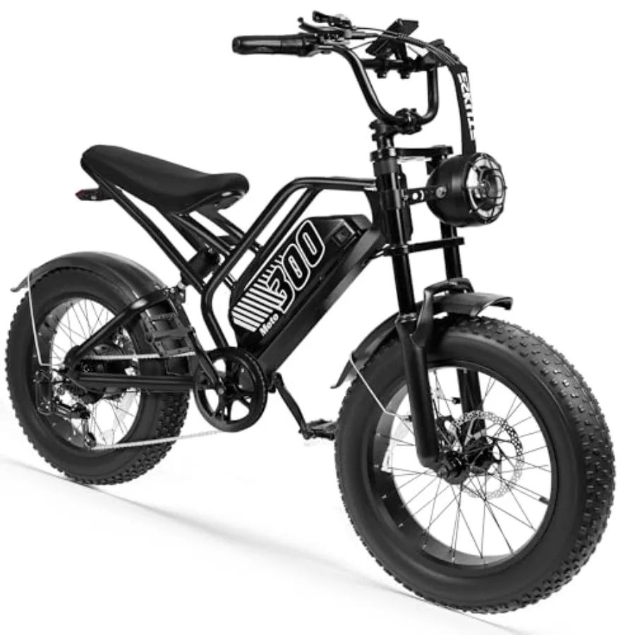 

Electric dirt bike for commuting on city roads, beaches, snow, and trails; aluminum frame, black; 35MPH speed, removable 52V ba