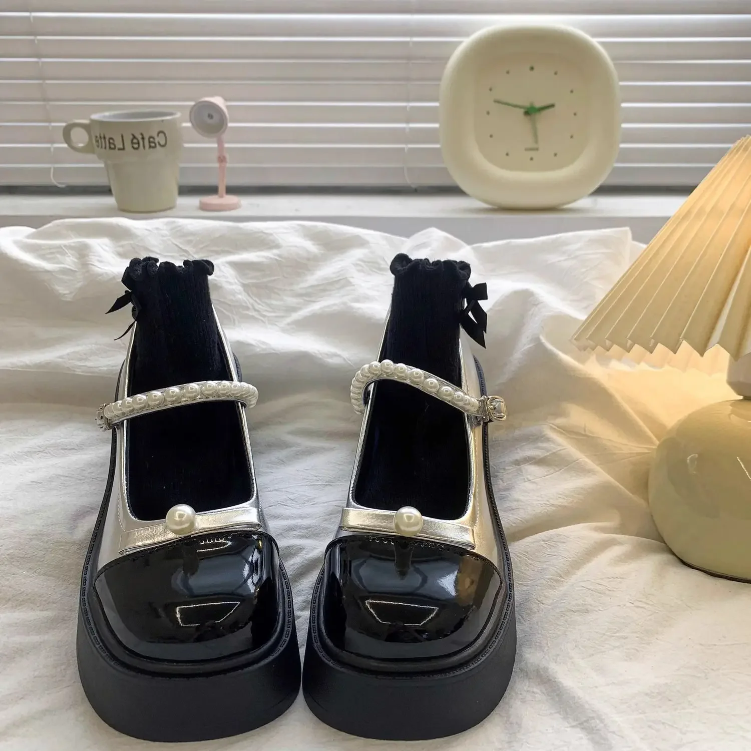 

Симпатичные женские туфли на высоком каблуке с готическим жемчугом в японском стиле Лолита Мэри Джейн Женские туфли-лодочки с круглым носком Kawaii на каблуке оптом Y2k