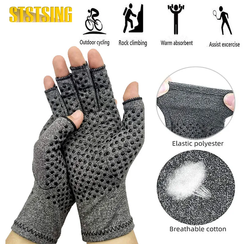 1 Pair Anti Arthritis Health Compression Therapy Gloves Rheumatoid Hand Pain Wrist Rest Sport Safety Glove Comfortable