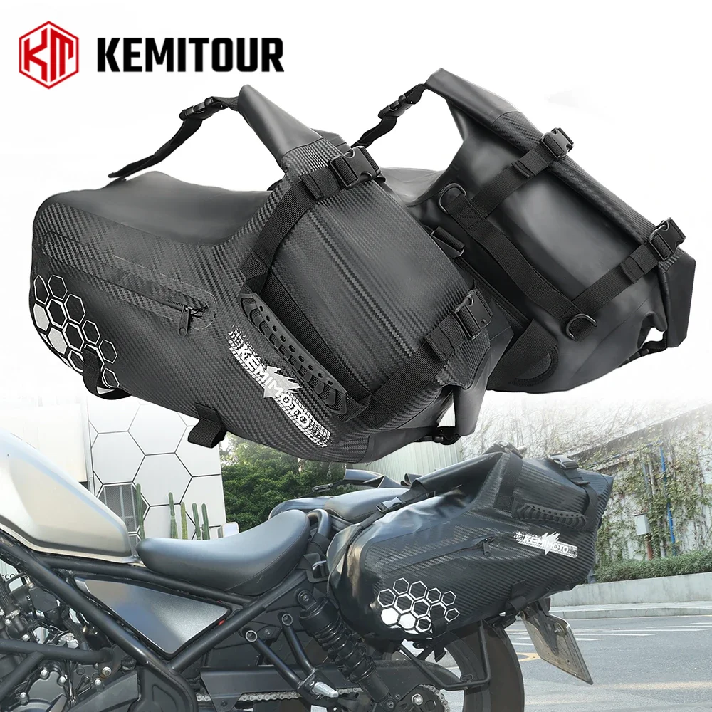 

Motorcycle Waterproof Saddle Bags Side Bag 28L Universal for Most Motobike Adventure Sport Bike Rack Travel Luggage Panniers Bag