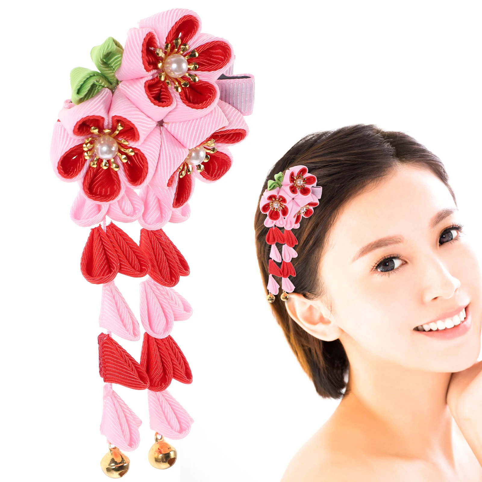 

Plum Mini Chinese Hair Accessories Gold Tassel Claw Clips Hanfu Flower Hair Clip for Girls Chinese Retro Hairpin