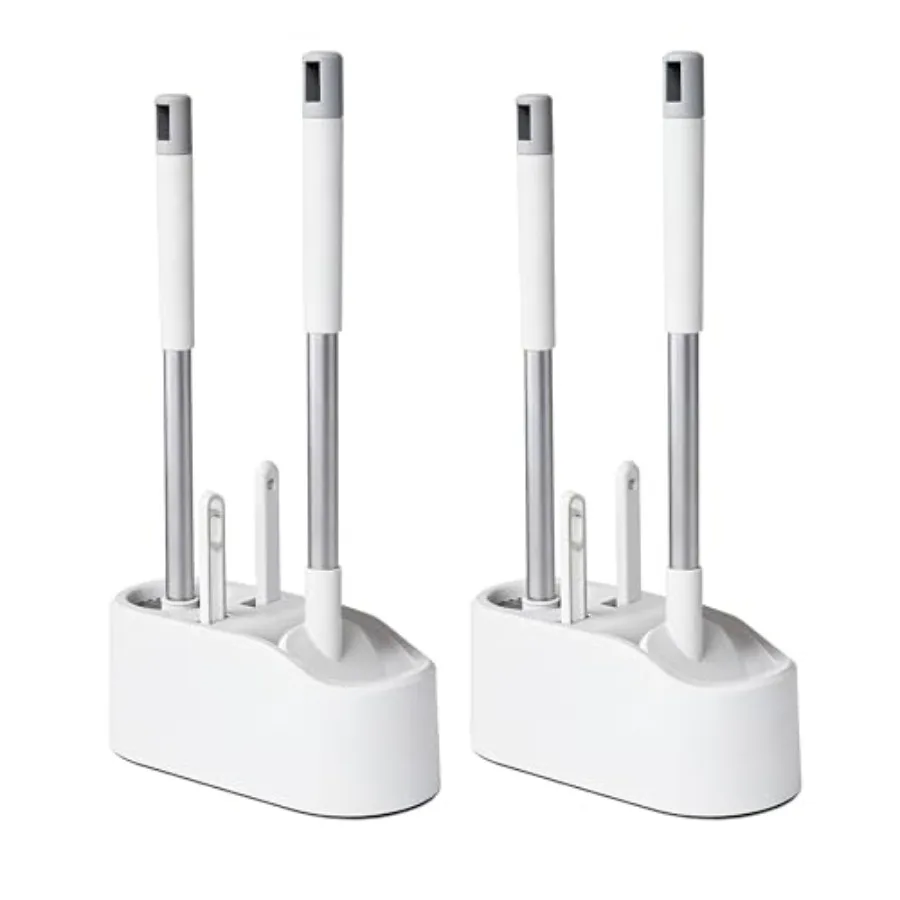 

Набор из 2-х ершиков для унитаза с держателем: эргономичные, элегантные, прочные щетки для унитаза для ванной комнаты