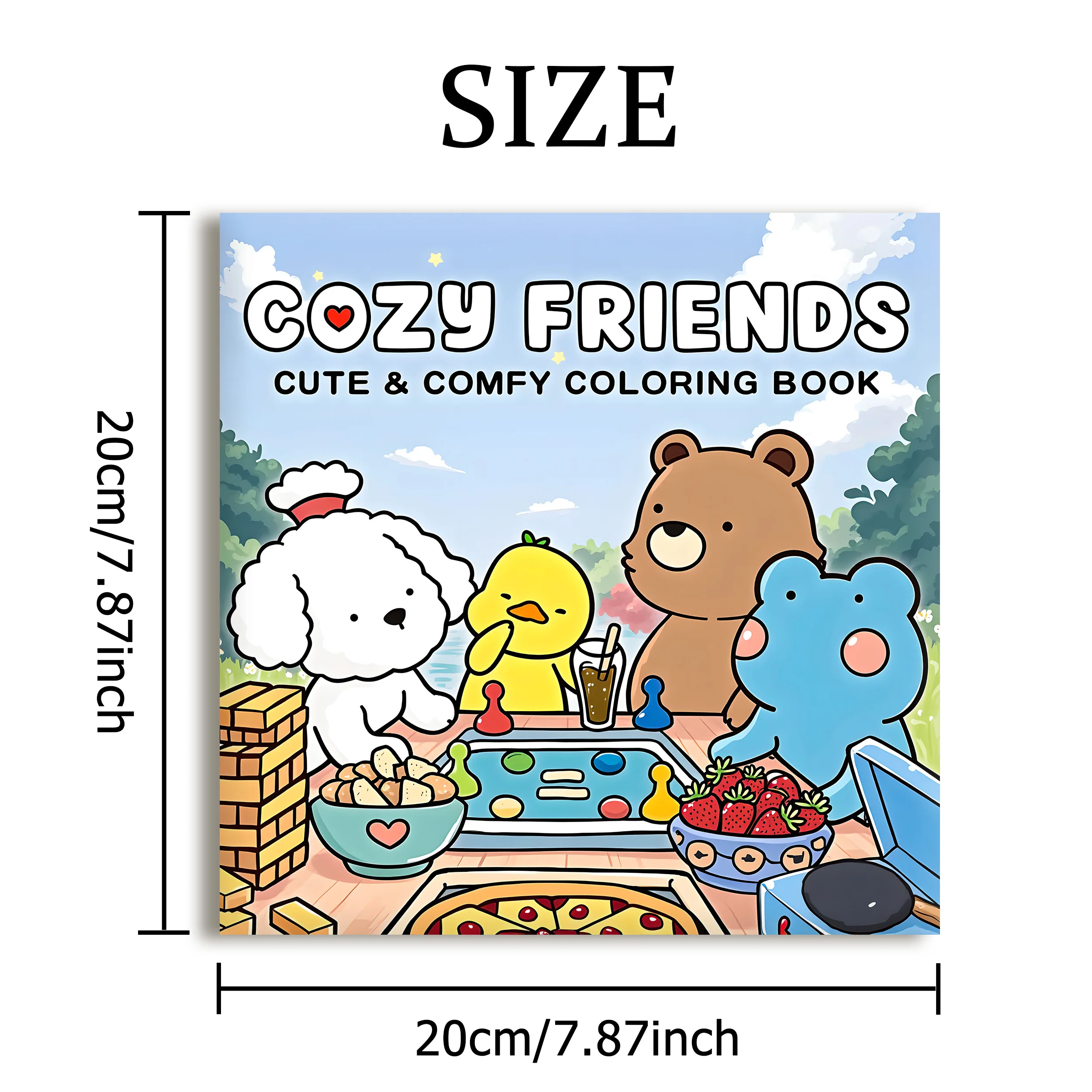 COZY FRIENDS: Coloring Book for Adults Featuring Cute Cozy Daily Activities for Relaxation (Cozy Spaces Coloring)