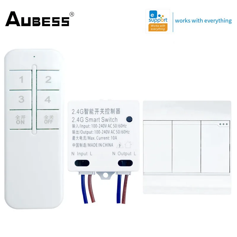 EWeLink Smart Home Remote Switch BASIC-2.4G fai da te Smart Switch APP/ WeChat Applet telecomando funziona con Siri Alexa Google Home