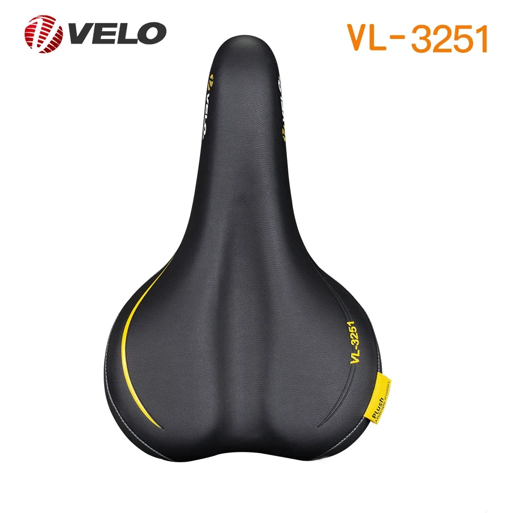 VELO Original VL-3251 Pu Leather Comfort Bicycle Saddle for MTB Off-road XC Road Gravel Bike Cycling Parts