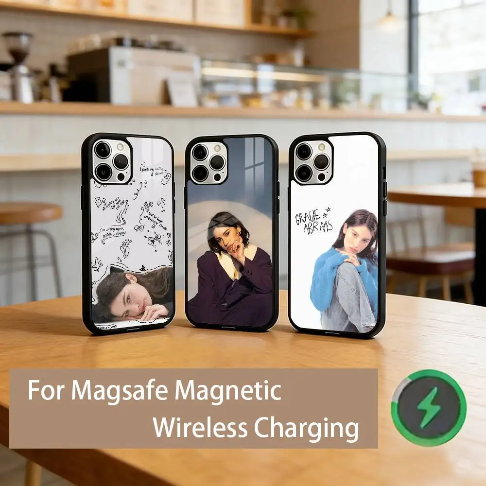 

G-Gracie A-Abrams Singer Phone Case For iPhone17,16,15,14,13,12,11 Plus,Pro Magnetic with Magsafe Wireless Charging