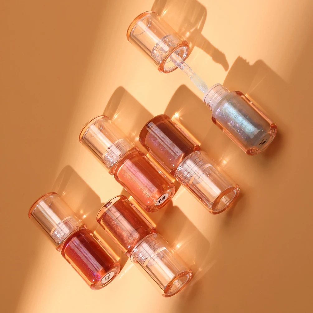 8 色のリップグロスプライベートラベルミラー光沢のある真珠光沢のある保湿保湿カスタムロゴ長期的な防水メイクアップバルク