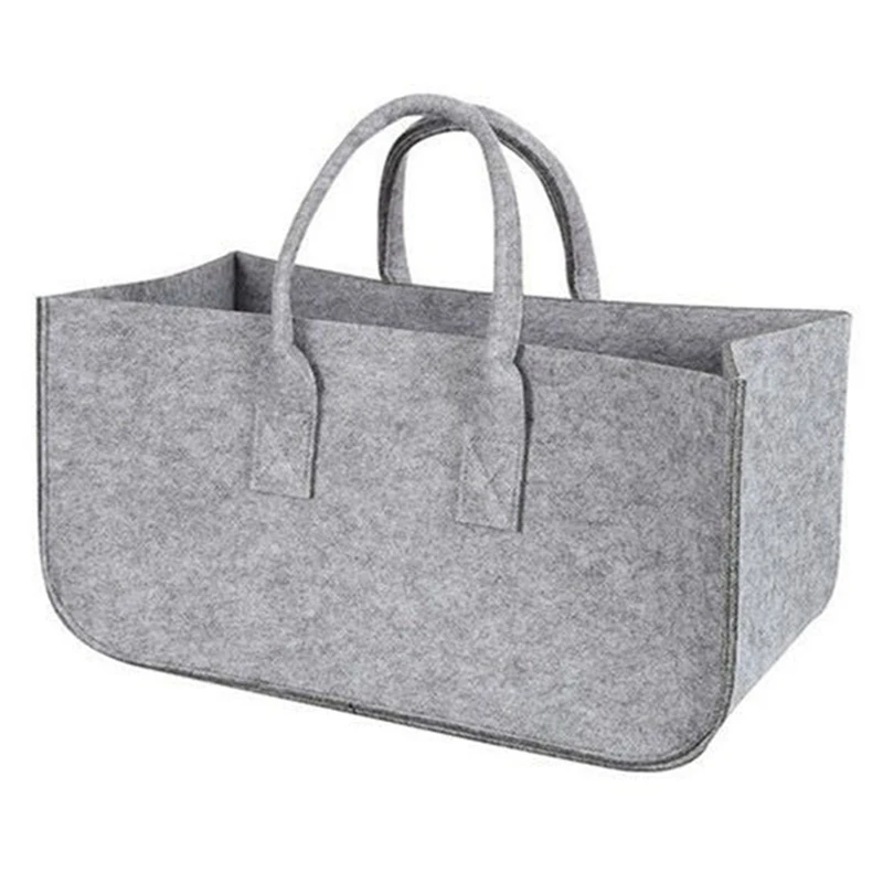 Accessory Decoration Stylish Storage Bag Newspaper Picnic Clothes Felt Firewood Shopping Travel Basket