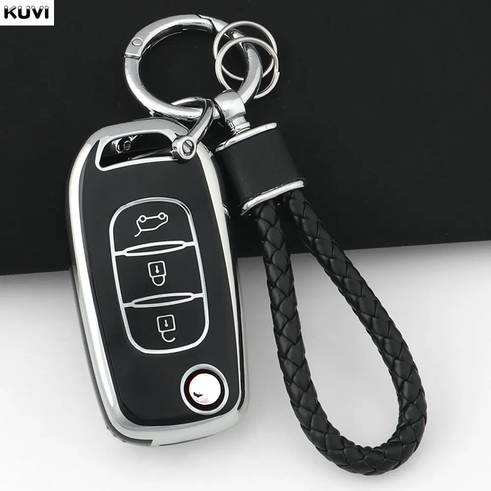 Funda de TPU para llave de coche, carcasa Fob para Renault Kwid 2023 Kadjar Captur Megane Sandero Stepway Logan Clio 5 2022 Arkana 2020 2021