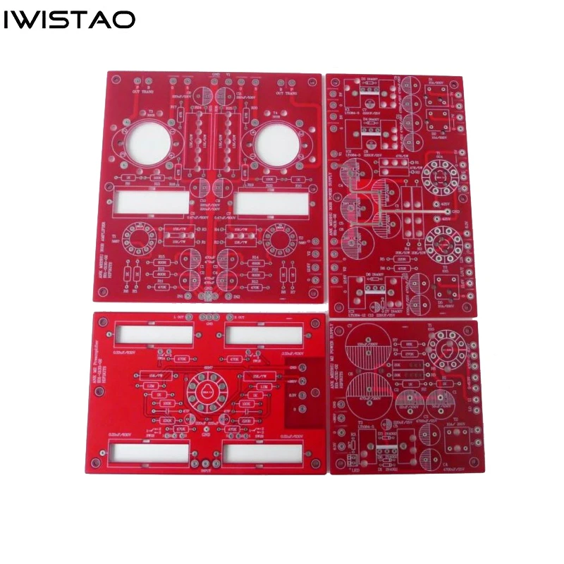 

IWISTAO 300B Monoblock Single-ended Power Amplifier Empty PCB 4 PCS Boards Refer to AUDIO NOTE MEI SHU AN300B HIFI Audio DIY