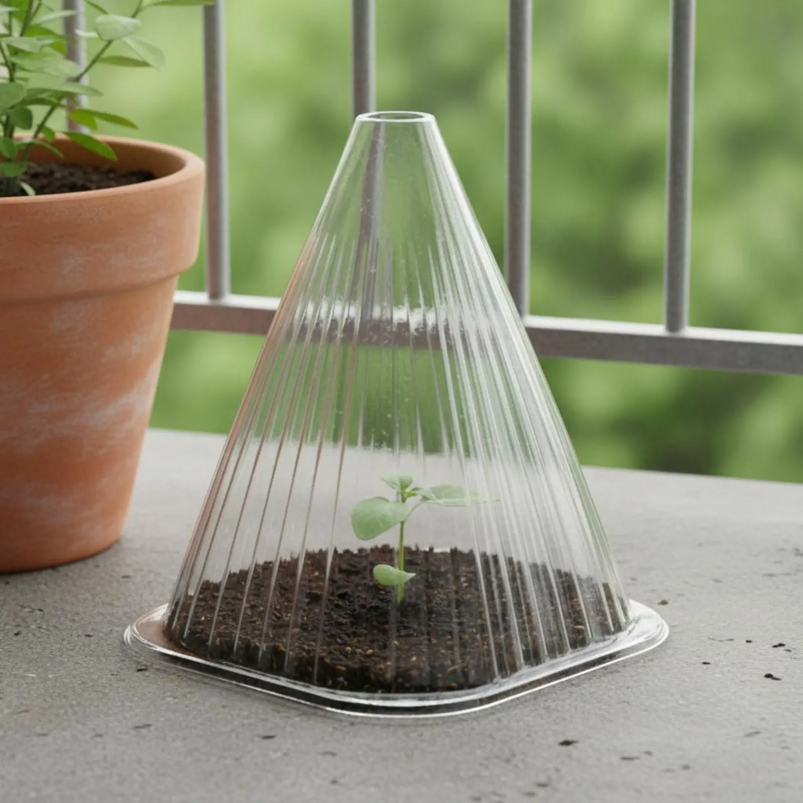 Seedling Cloche Thickened Mini Greenhouse Dome Frost Protection Dome Proof Plant Bell Cover Reusable for Garden, Nursery