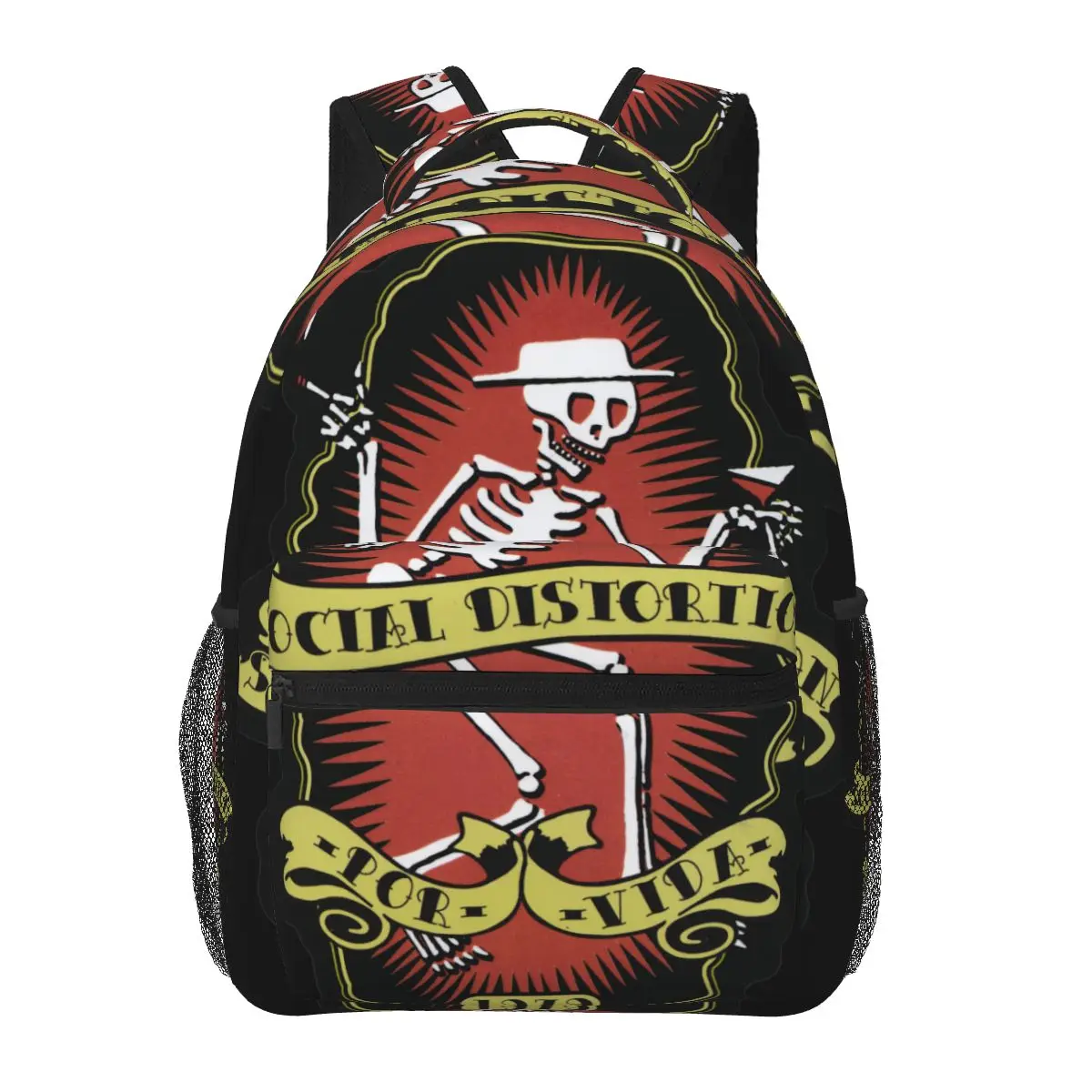 

Social Distortion Winged Wheel Casual Backpack Unisex Students Leisure Travel Computer Backpack