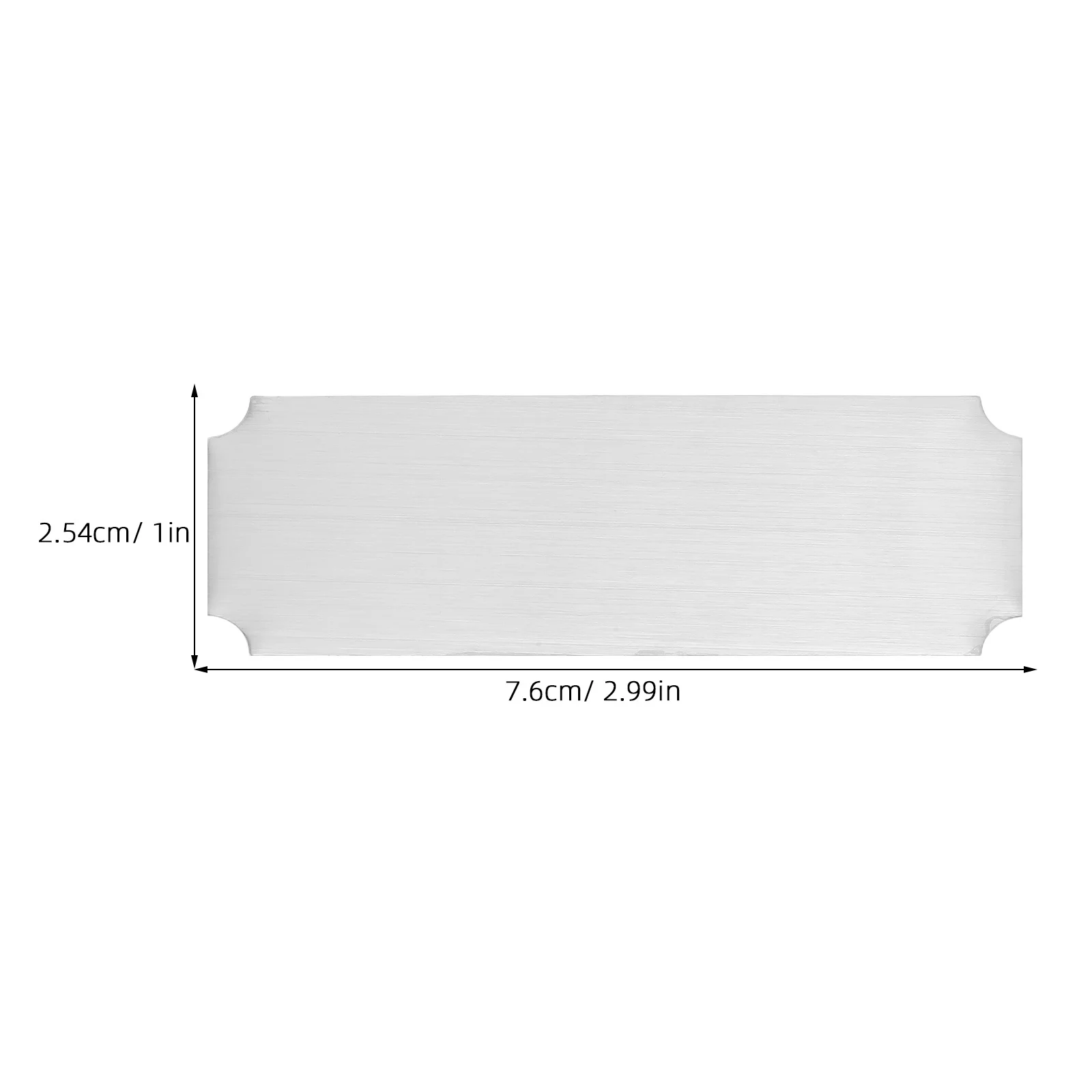 20 قطعة الفولاذ المقاوم للصدأ اسم العلامة الفراغات مستطيل لاصق لوحات معدنية مكتب عمل الموظف شارة بطاقة الأعمال ختم