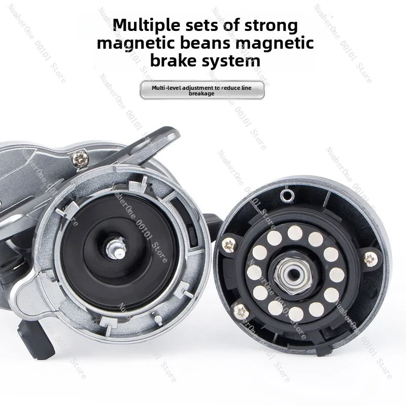 High Strength Magnetic Brake Fishing Reel Professional Baitcasting Wheel Saltwater Freshwater Spinning For Bass Pike