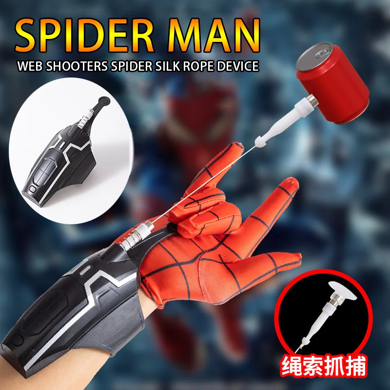 2023 Fully Automatic Spider-man: Far From Home Spiderman Web Shooters Spider Silk Rope Device Cosplay Props Toy Christmas Gift